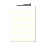 Horizontal Stripes - White and Ivory Mini Greeting Card