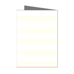 Horizontal Stripes - White and Ivory Mini Greeting Cards (Pkg of 8)