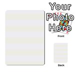 Horizontal Stripes - White and Ivory Multi-purpose Cards (Rectangle)