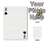 Horizontal Stripes - White and Ivory Playing Cards 54 Designs
