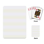 Horizontal Stripes - White and Ivory Playing Cards Single Design