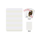 Horizontal Stripes - White and Ivory Playing Cards (Mini)
