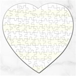 Horizontal Stripes - White and Ivory Jigsaw Puzzle (Heart)