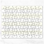Horizontal Stripes - White and Ivory Jigsaw Puzzle (Rectangular)
