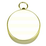 Horizontal Stripes - White and Ivory Gold Compass