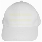 Horizontal Stripes - White and Ivory White Cap