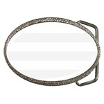 Horizontal Stripes - White and White Smoke Belt Buckle