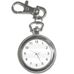 Horizontal Stripes - White and White Smoke Key Chain Watch