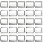 Horizontal Stripes - White and White Smoke 9mm Italian Charm (25 pack)