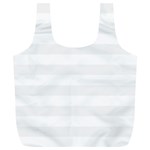 Horizontal Stripes - White and White Smoke Full Print Recycle Bag (XL)