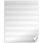 Horizontal Stripes - White and White Smoke Canvas 11  x 14 