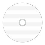Horizontal Stripes - White and White Smoke CD Wall Clock