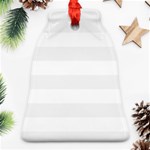 Horizontal Stripes - White and White Smoke Bell Ornament (Two Sides)
