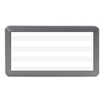 Horizontal Stripes - White and White Smoke Memory Card Reader (Mini)