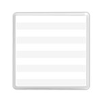 Horizontal Stripes - White and White Smoke Memory Card Reader with Storage (Square)