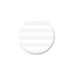 Horizontal Stripes - White and White Smoke Golf Ball Marker