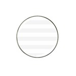 Horizontal Stripes - White and White Smoke Hat Clip Ball Marker (10 pack)