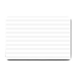 Horizontal Stripes - White and White Smoke Small Doormat