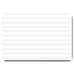 Horizontal Stripes - White and White Smoke Large Doormat