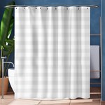Horizontal Stripes - White and White Smoke Shower Curtain 60  x 72  (Medium)