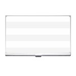 Horizontal Stripes - White and White Smoke Business Card Holder