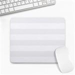 Horizontal Stripes - White and White Smoke Large Mousepad