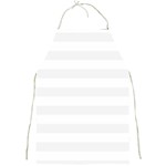 Horizontal Stripes - White and White Smoke Full Print Apron