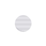 Horizontal Stripes - White and White Smoke 1  Mini Button
