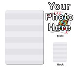 Horizontal Stripes - White and White Smoke Multi-purpose Cards (Rectangle)