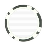 Horizontal Stripes - White and White Smoke Poker Chip Card Guard (10 pack)