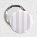 Vertical Stripes - White and Pastel Pink 2.25  Handbag Mirror