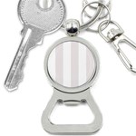 Vertical Stripes - White and Pastel Pink Bottle Opener Key Chain