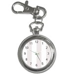 Vertical Stripes - White and Pastel Pink Key Chain Watch