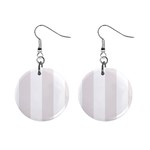 Vertical Stripes - White and Pastel Pink 1  Button Earrings