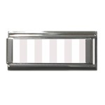 Vertical Stripes - White and Pastel Pink Superlink Italian Charm (9mm)