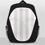 Vertical Stripes - White and Pastel Pink Backpack Bag