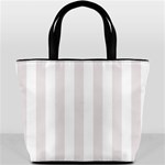 Vertical Stripes - White and Pastel Pink Bucket Bag