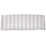 Vertical Stripes - White and Pastel Pink Body Pillow Case (Dakimakura) (One Side)