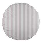 Vertical Stripes - White and Pastel Pink Large 18  Premium Round Cushion