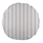 Vertical Stripes - White and Pastel Pink Large 18  Premium Flano Round Cushion