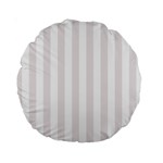 Vertical Stripes - White and Pastel Pink Standard 15  Premium Round Cushion