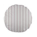Vertical Stripes - White and Pastel Pink Standard 15  Premium Flano Round Cushion