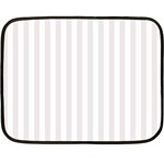 Vertical Stripes - White and Pastel Pink Fleece Blanket (Mini)