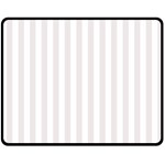 Vertical Stripes - White and Pastel Pink Fleece Blanket (Medium) (One Side)