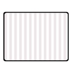 Vertical Stripes - White and Pastel Pink Fleece Blanket (Small) (One Side)