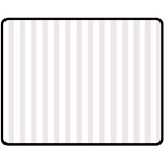 Vertical Stripes - White and Pastel Pink Double Sided Fleece Blanket (Medium) (Two Sides)