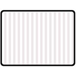 Vertical Stripes - White and Pastel Pink Double Sided Fleece Blanket (Large) (Two Sides)