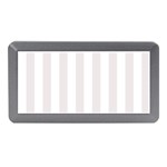 Vertical Stripes - White and Pastel Pink Memory Card Reader (Mini)