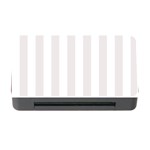 Vertical Stripes - White and Pastel Pink Memory Card Reader with CF