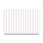 Vertical Stripes - White and Pastel Pink Plate Mat